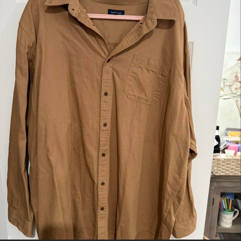 Croft & Barrow Men's Brown Casual Shirt